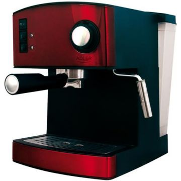 Espressor cafea ADLER AD 4404r, 850W, 1.6l, 15 bar (Rosu-Negru)