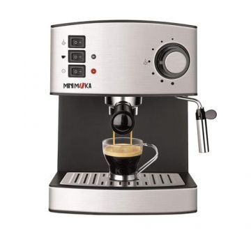 Espressor cafea Minimoka CM 1821, 850W, 15 bar, cafea macinata, plita incalzire cesti, ExtraCream, 1.6L, spumare lapte, mod cappuccino, 2 filtre inox (Inox) Espressor cafea Minimoka CM 1821, 850W, 15 bar, cafea macinata, plita incalzire cesti, ExtraCream, 1.6L, spumare lapte, mod cappuccino, 2 filtre inox (Inox)