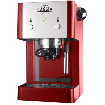 Espressor manual Gaggia Gran Deluxe GES-GR-02DX, 950 W, 1 L, 15 bar, Rosu