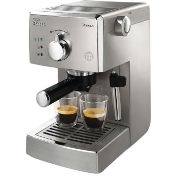 Espressor manual Philips Saeco Poemia HD8327/99, 950 W, 1.25 L, 15 bar, Argintiu