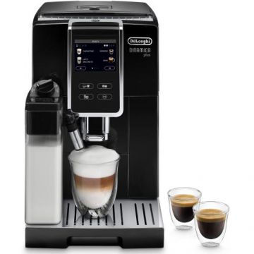 Espressor automat De’Longhi Dinamica ECAM 370.70.B, Carafa pentru lapte cu sistem LatteCrema, Rasnita metalica cu 13 setari, 1.8 l, 1450 W, 19 bari, Negru