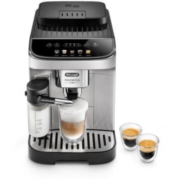 Espressor automat De'Longhi Magnifica Evo ECAM 290.61.B, Carafa pentru lapte, Sistem LatteCrema, Rasnita cu 13 setari, 1,8l, 15 bar, 1450W (Argintiu/Negru)