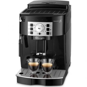 Espressor automat De'Longhi Magnifica S ECAM 22.112.B, Sistem manual de spumare, Rasnita cu 13 setari, 1450 W, 15 bari, 1.8 l, Negru