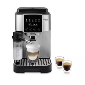 Espressor automat De’Longhi Magnifica Start ECAM 220.80.SB, 1450 W, 1.8 l, 15 bar, sistem de spumare lapte manual (Negru/Argintiu)