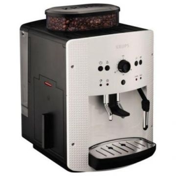 Espressor automat Krups EA8105, Plastic/Metal, 1400W, 15 bar, 1.7 L, 36.3x24.5x33 cm (Alb/Negru)