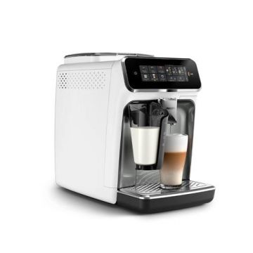 Espressor automat Philips Seria 3300 LatteGo EP3343/70, 1.8 l, 1500 W, 15 bar, 12 Setari macinare, 3 Intensitati aroma (Alb)