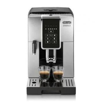 Espressor cafea automat De’Longhi Dinamica ECAM 350.50.SB, 1450W, 1.8 l, 15 bari, Carafa pentru lapte cu sistem LatteCrema (Argintiu/Negru)