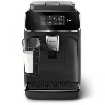 Espressor cafea automat Philips Series 2000 EP2334/10, Sistem spumare LatteGo, Filtru AquaClean, 1.8l, 15 bari, Negru