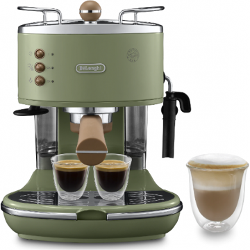 Espressor Cafea Manual ECOV311.GR Icona Vintage 15Bar 1.4L 1100W Verde