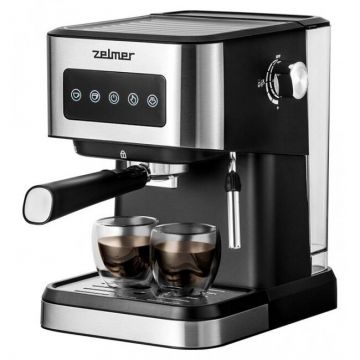 Espressor Cafea ZCM6255 2 Cesti 1050W 20bar Display LCD Negru/Argintiu