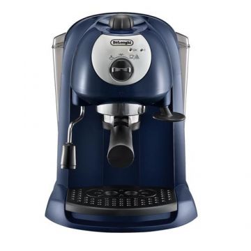 Espressor manual De'Longhi EC191CD, 1100 W, 15 bari, 1 l, Sistem Crema Disco (Albastru)