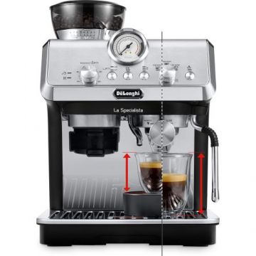 Espressor Manual De'Longhi La Specialista Arte EC9155.MB, 1,5L, 15 Bar, 1400W (Negru/Argintiu)