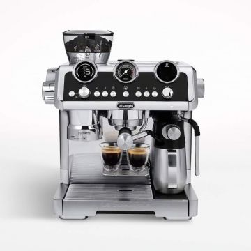 Espressor manual De Longhi La Specialista Maestro EC 9865.M, 1450W, extractie la rece, carafa pentru lapte cu tehnologie LatteCrema, 2.5l, 19 bar, argintiu