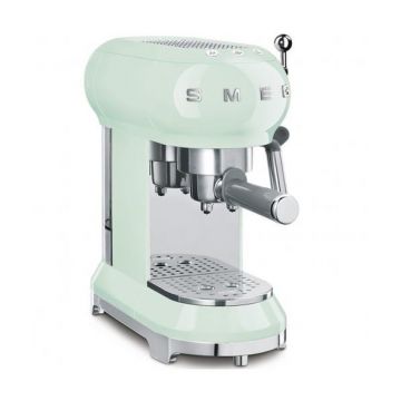 Espressor manual Smeg ECF01PGEU, 1350 W, 15 bar, Rezervor 1 l, Functie asteptare (Verde)