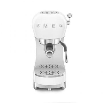 Espressor manual Smeg ECF02WHEU, 1350 W, 15 bar, 1.1 L, 3 setari temperatura (Alb)