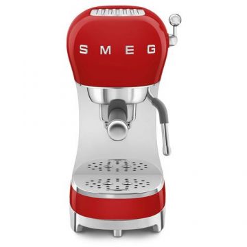 Espressor manual Smeg ECF02RDEU, 1350 W, 15 bar, 1.1 L, 3 setari temperatura (Rosu)