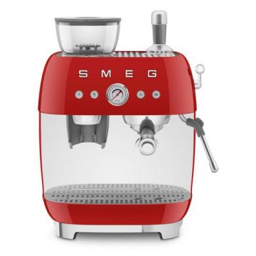 Espressor manual Smeg EGF03RDEU, 1650 W, 20 bari circuit cafea, 15 bari circuit spuma, rezervor apa 2.4 l, 250 gr cafea (Rosu)