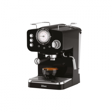 Espressor manual Zilan ZLN2991, 15 Bar, 1.25 l, 1100 W, Design Retro, Negru