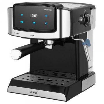 Espressor PASSION 20 Presiune Abur 20bar Putere 850W Panou Touch Control Rezervor Apa 1500ml Duza Capuccino Negru/Inox