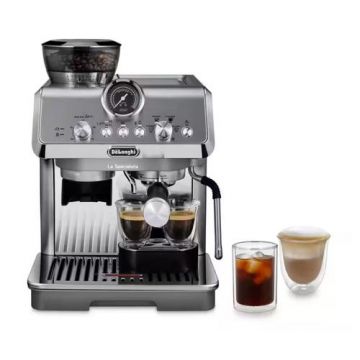 Espressor Semi-Automat De’Longhi EC9255.M La Specialista Arte Evo, 1450 W, Tehnologia Cold Extraction, 8 grade macinare, 15 bar, 1.7 L (Argintiu)