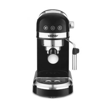 Espressor Zelmer ZCM7295, 1350 W, 20 bar, touch control, rezervor apa 1.4l, inox/negru