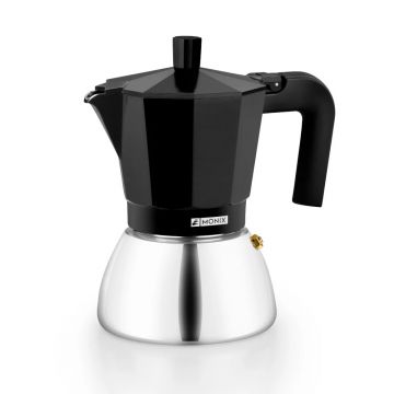 Cafetiera Monix Induction Inox Black 3 Tazas