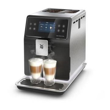 Espressor automat combi WMF Perfection 840L, Rezervor 2l, 15 bauturi, Display LCD Touch, Capacitate boabe 250 gr, Rasnita incorporata (Negru/Inox)