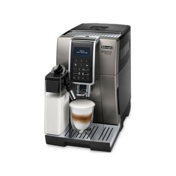 Espressor automat De'Longhi ECAM359.57.TB, 1450 W, 15 bari, Ecran Tactil TFT, 1.8 l (Titan/Negru)