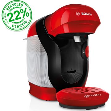 Espressor Bosch Tassimo Style TAS113E, 1400 W, 0.7l, Sistem decalcifiere, Rosu