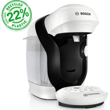 Espressor Bosch Tassimo Style TAS114E, 1400 W, 0.7l, Sistem decalcifiere, Alb