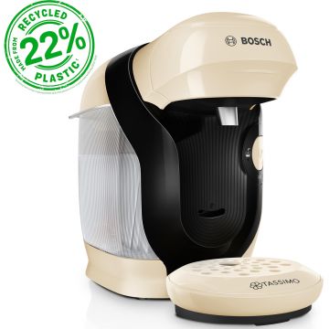 Espressor Bosch Tassimo Style TAS117E, 1400 W, 0.7l, Sistem decalcifiere, Crem