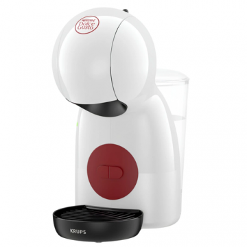 Espressor cafea Krups Piccolo XS KP1A3110, cu capsule, 15 bar, 1600 W, capacitate 0.8 litri, functie pentru bauturi calde si reci (Alb/Rosu)